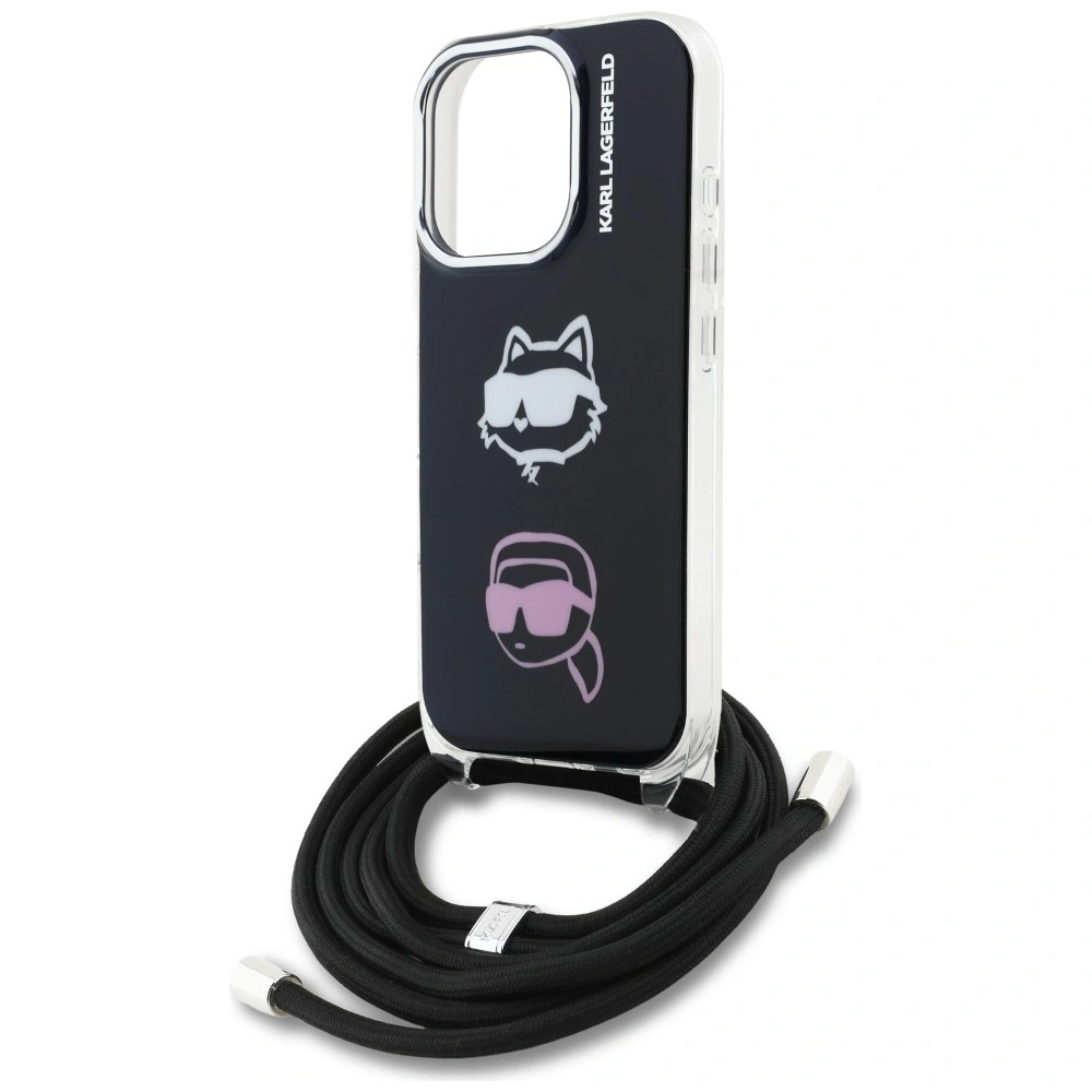 Etui Karl Lagerfeld IML Crossbody Karl&Choupette Head do Apple iPhone 16 Pro czarny