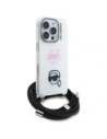 Etui Karl Lagerfeld IML Crossbody Karl&Choupette Head do Apple iPhone 16 Pro Max biały