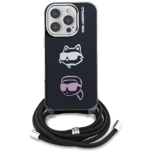 Etui Karl Lagerfeld IML Crossbody Karl&Choupette Head do Apple iPhone 16 Pro Max czarny