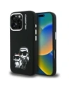 Etui Karl Lagerfeld Silicone Karl&Choupette Sketch MagSafe do Apple iPhone 16 Pro czarny