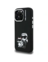 Etui Karl Lagerfeld Silicone Karl&Choupette Sketch MagSafe do Apple iPhone 16 Pro czarny