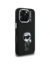 Etui Karl Lagerfeld Silicone Karl Sketch MagSafe do Apple iPhone 16 Pro czarny