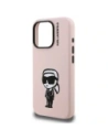 Etui Karl Lagerfeld Silicone Karl Sketch MagSafe do Apple iPhone 16 Pro różowy