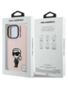 Etui Karl Lagerfeld Silicone Karl Sketch MagSafe do Apple iPhone 16 Pro różowy