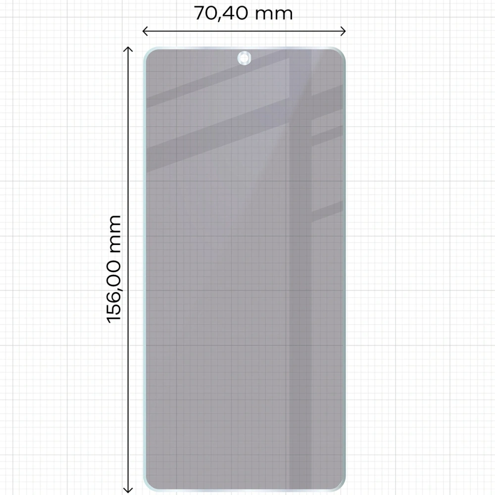 Prywatyzujące szkło hybrydowe Bizon Glass Mule Shadow do Xiaomi Poco X7 Pro matowe