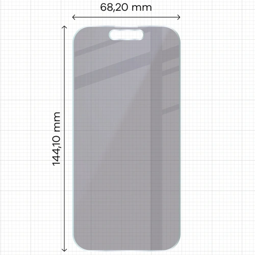 Prywatyzujące szkło hybrydowe Bizon Glass Mule Shadow do Apple iPhone 15 matowe