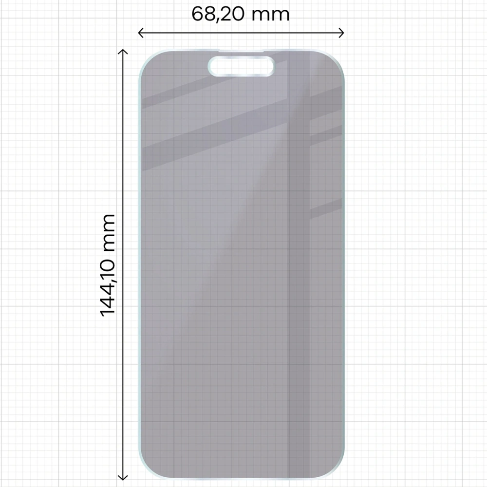 Prywatyzujące szkło hybrydowe Bizon Glass Mule Shadow do Apple iPhone 15 matowe