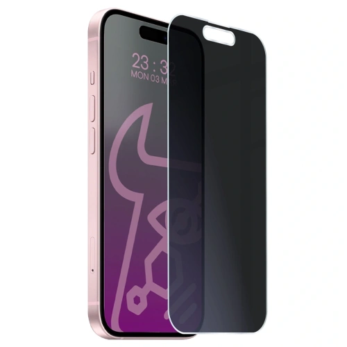 Prywatyzujące szkło hybrydowe Bizon Glass Mule Shadow do Apple iPhone 15 matowe