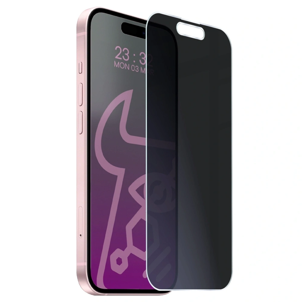 Prywatyzujące szkło hybrydowe Bizon Glass Mule Shadow do Apple iPhone 15 matowe