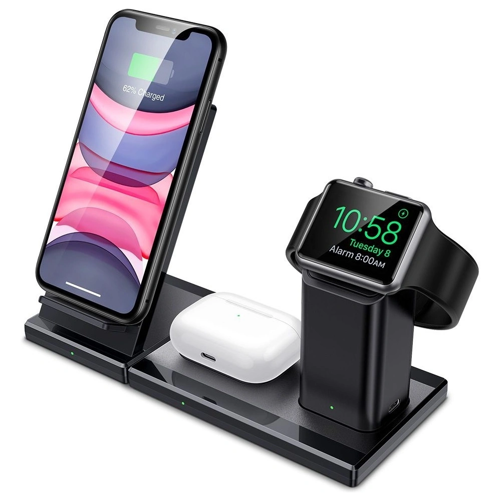Hurtownia GSM - Nabíjecí stanice 3w1 ESR Wireless Charging Station Black - ESR206BLK - {ean13} - Hurt