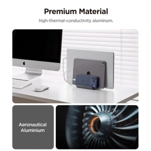 Organizer biurkowy Spigen LD208S4 Vertical Laptop Stand Space Grey