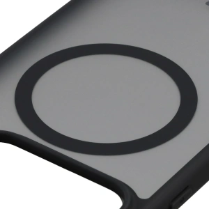 Etui z pierścieniem magnetycznym Bizon Case MatteO do Realme GT 8 Pro przydymione-czarne