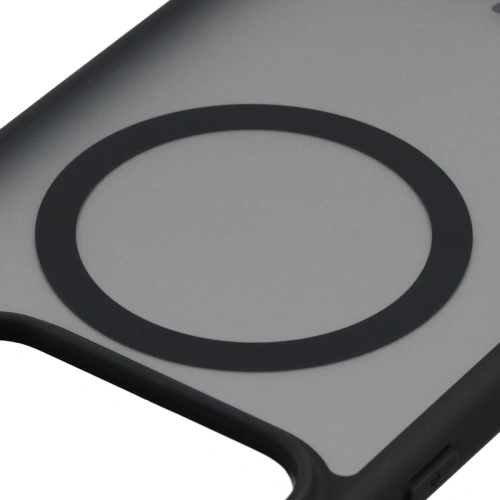 Etui z pierścieniem magnetycznym Bizon Case MatteO do Realme GT 8 Pro przydymione-czarne