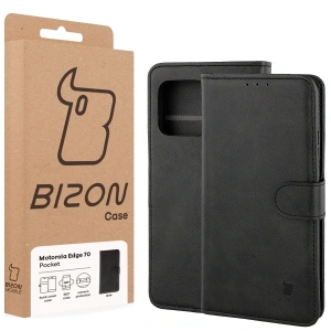 Etui z klapką Bizon Case Pocket do Motorola Edge 70 czarne