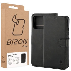 Etui z klapką Bizon Case Pocket do Xiaomi POCO F8 Pro czarne
