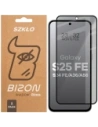 Prywatyzujące szkło hartowane Bizon Glass Edge Shadow Duo do Galaxy S25 FE / S24 FE / A36 5G / A56 5G przyciemniane z czarną ramką [2 PACK]