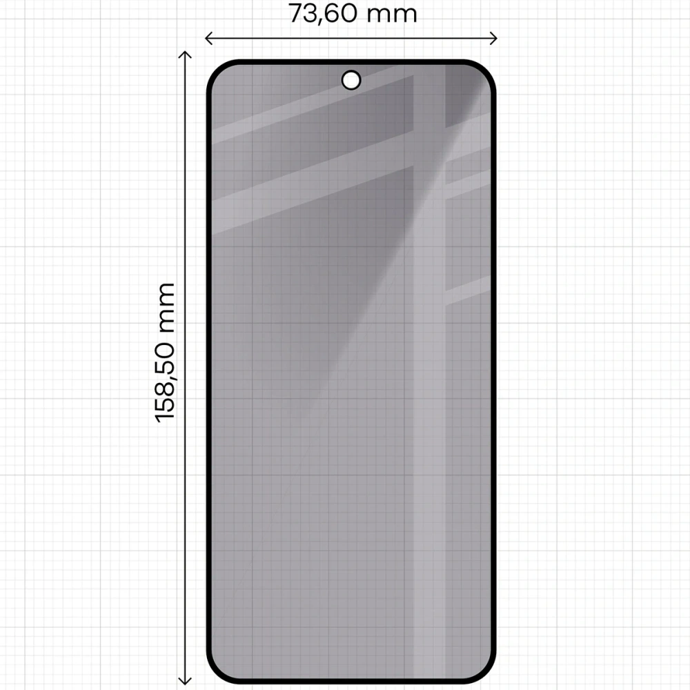 Prywatyzujące szkło hartowane Bizon Glass Edge Shadow Duo do Galaxy S25 FE / S24 FE / A36 5G / A56 5G przyciemniane z czarną ramką [2 PACK]