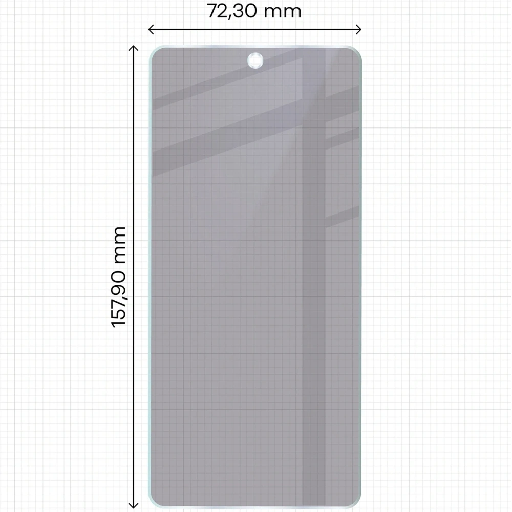 Prywatyzujące szkło hybrydowe Bizon Glass Mule Shadow do Realme GT 7 matowe