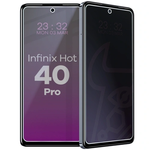 Prywatyzujące szkło hybrydowe Bizon Glass Mule Shadow do Infinix Hot 40 Pro matowe
