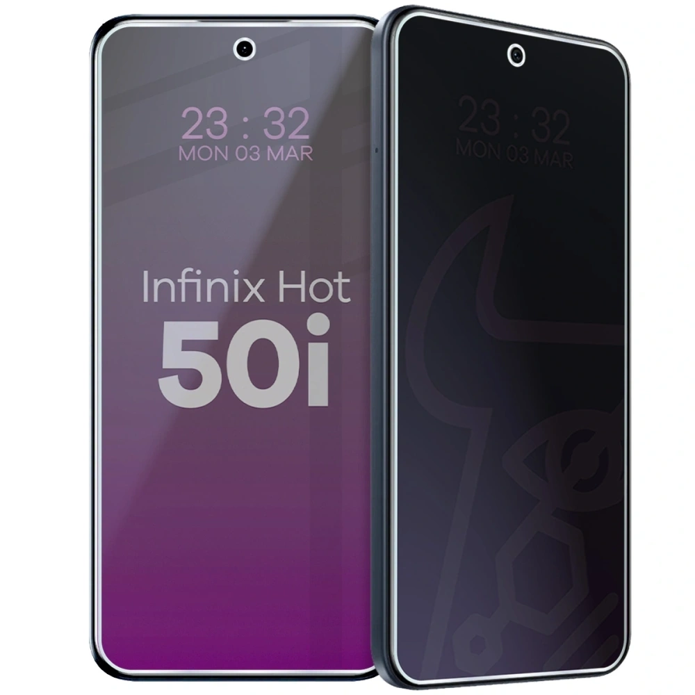 Prywatyzujące szkło hybrydowe Bizon Glass Mule Shadow do Infinix Hot 50i matowe