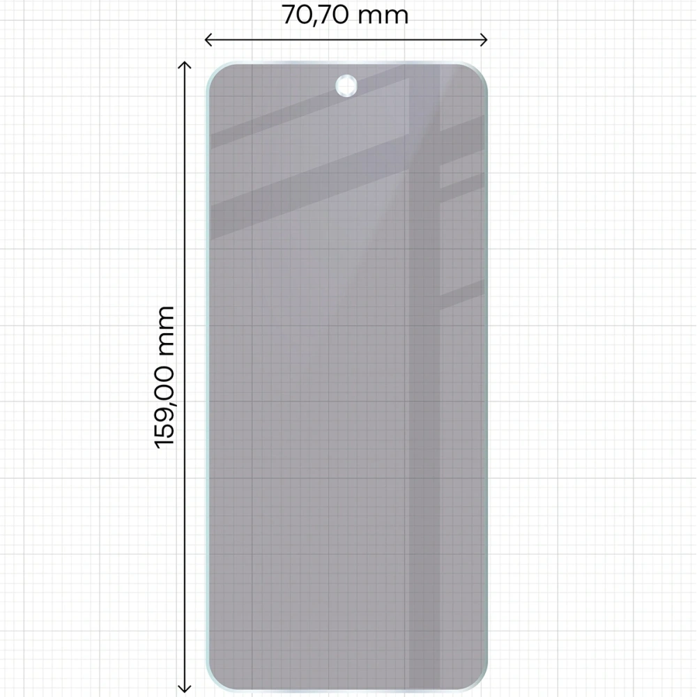 Prywatyzujące szkło hybrydowe Bizon Glass Mule Shadow do Infinix Hot 50i matowe
