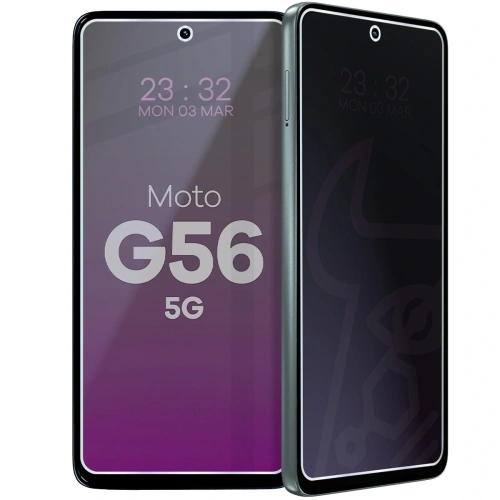 Prywatyzujące szkło hybrydowe Bizon Glass Mule Shadow do Motorola Moto G56 5G matowe