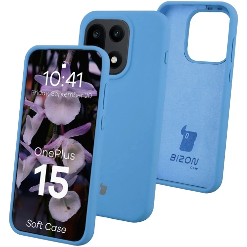 Silikonowe etui Bizon Soft Case do OnePlus 15 niebieskie