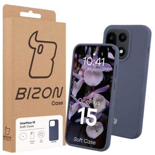 Silikonowe etui Bizon Soft Case do OnePlus 15 ciemnoniebieskie