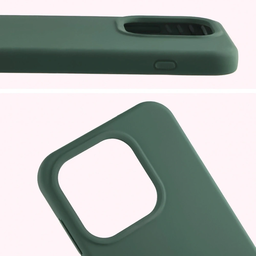 Silikonowe etui Bizon Soft Case do OnePlus 15 ciemnozielone