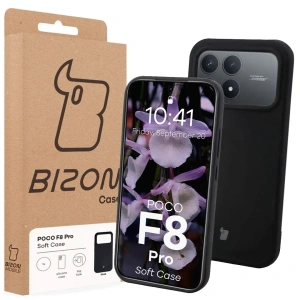 Silikonowe etui Bizon Soft Case do Xiaomi POCO F8 Pro czarne