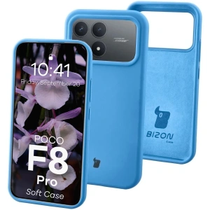 Silikonowe etui Bizon Soft Case do Xiaomi POCO F8 Pro niebieskie