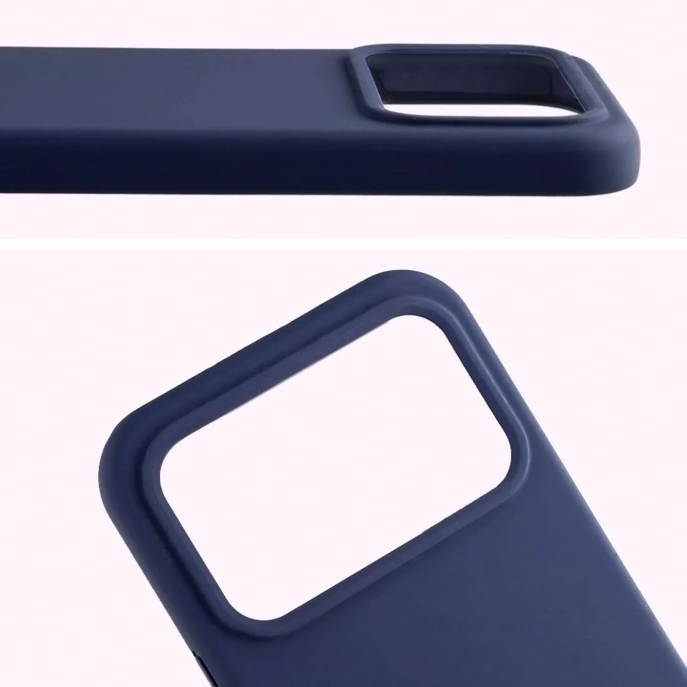 Silikonowe etui Bizon Soft Case do Xiaomi POCO F8 Ultra ciemnoniebieskie