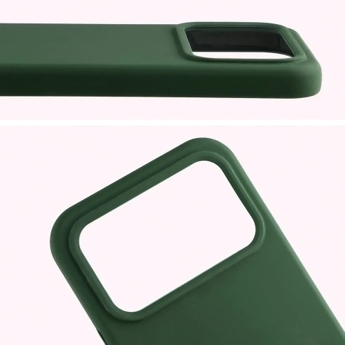 Silikonowe etui Bizon Soft Case do Xiaomi POCO F8 Ultra ciemnozielone