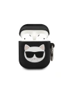 Etui Karl Lagerfeld KLACA2SILCHBK Apple AirPods kryt černý/black silikon Choupette