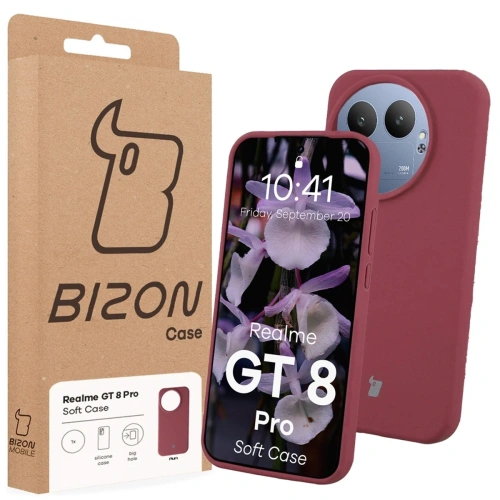 Silikonowe etui Bizon Soft Case do Realme GT 8 Pro ciemnofioletowe