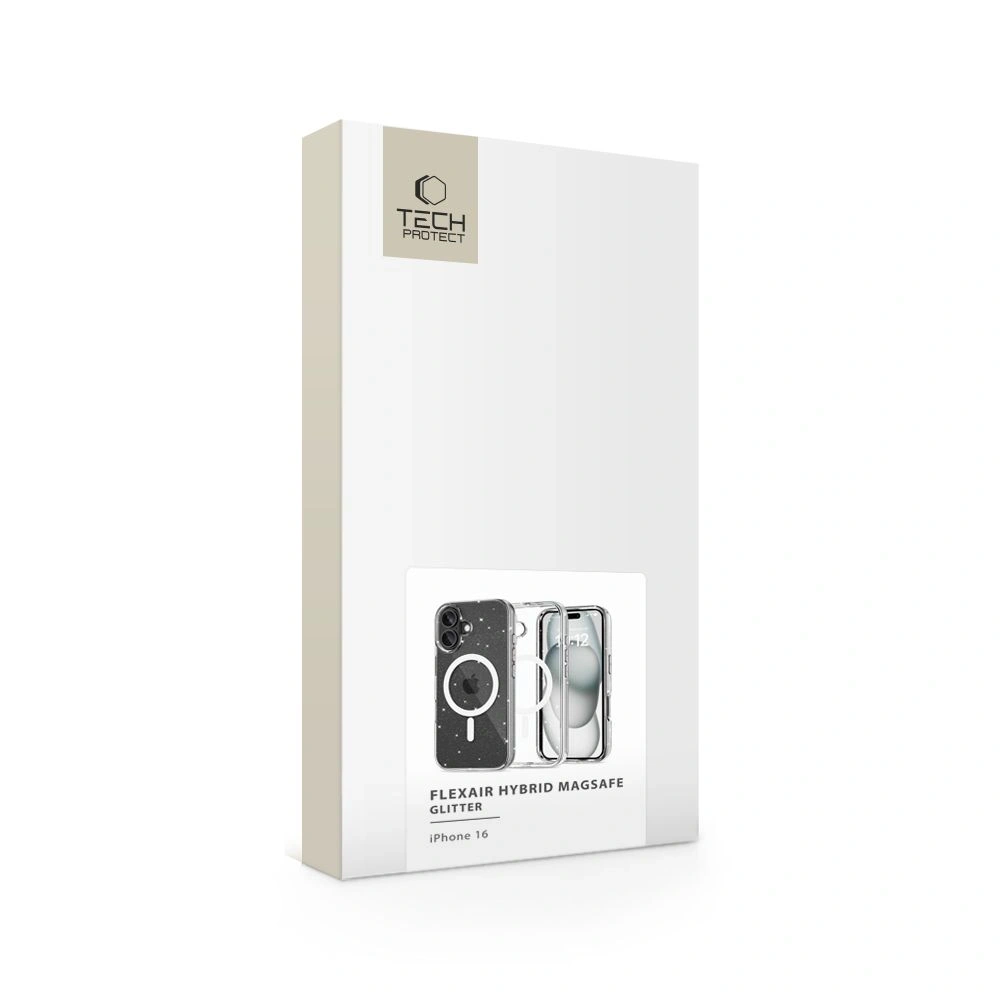 Etui Tech-protect Flexair Hybrid MagSafe Apple iPhone 16 Glitter - iPhone 16 - Tech-Protect