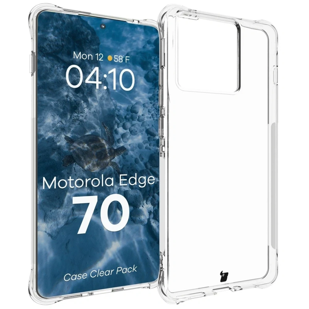 Elastyczne etui + 2x szkło hartowane Bizon Case Clear Pack do Motorola Edge 70