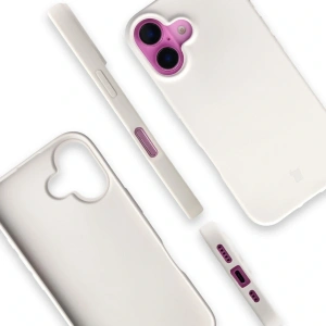 Etui z recyklingu Bizon Case ReLeaf do Apple iPhone 16 białe