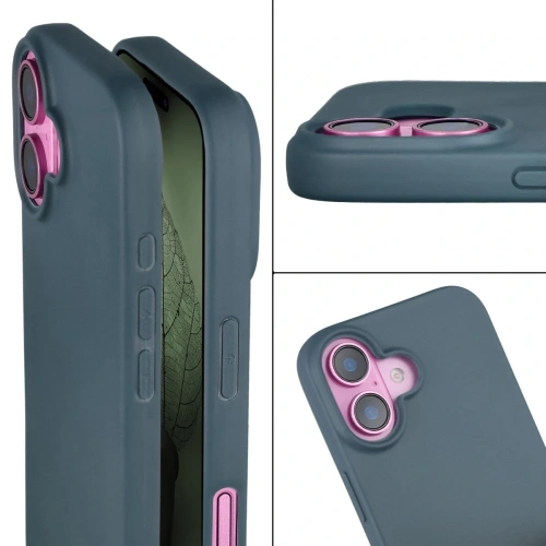 Etui z recyklingu Bizon Case ReLeaf do Apple iPhone 16 ciemnoniebieskie