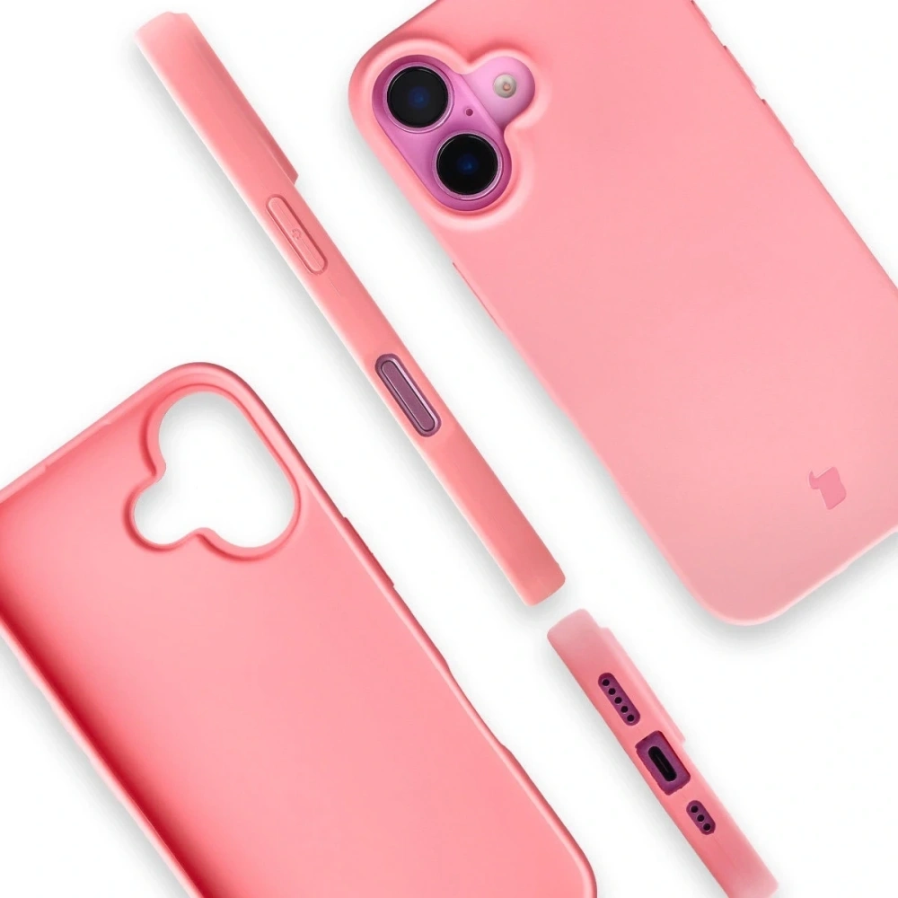 Etui z recyklingu Bizon Case ReLeaf do Apple iPhone 16 różowe