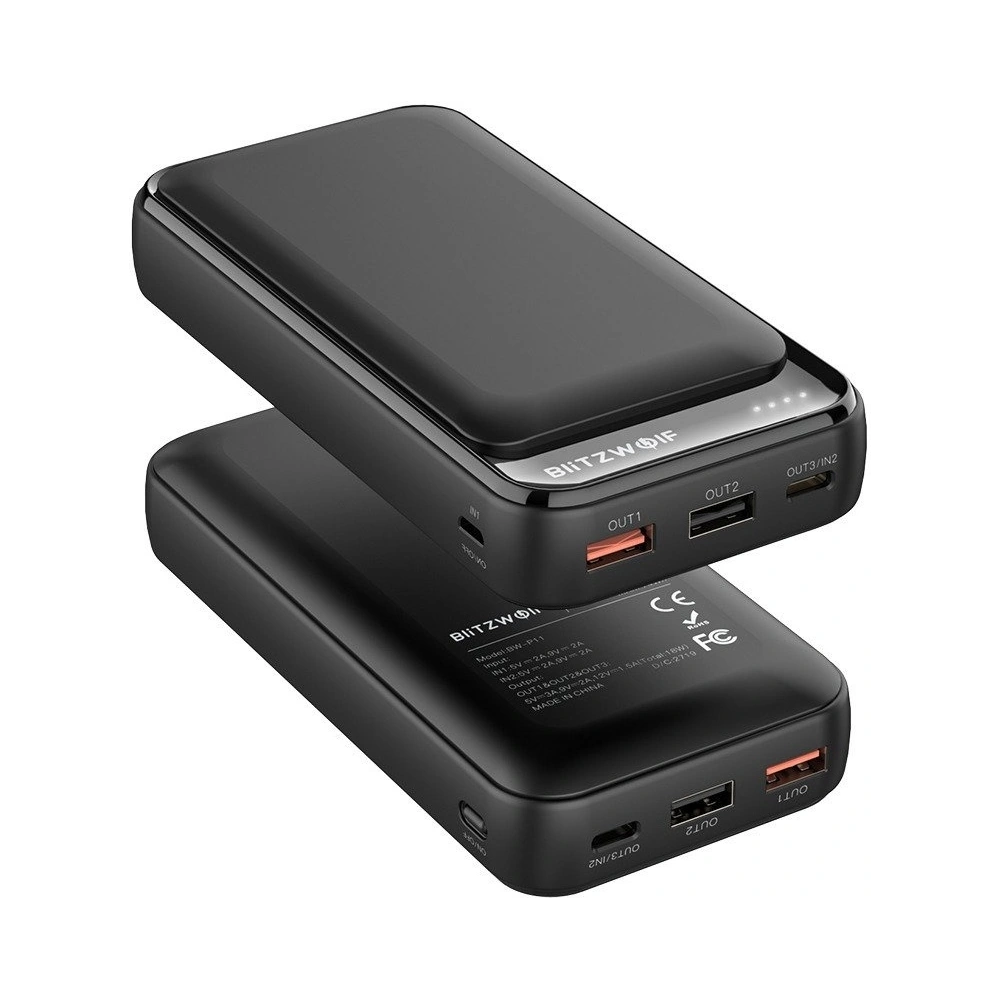Hurtownia GSM - Powerbank BlitzWolf BW-P11, 20000mAh, QC 3.0, PD, 3A, 18W (černý) - BLZ277BLK - {ean13} - Hurt