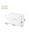 Ładowarka sieciowa Tech-Protect NC240W-GAN 4-port Network Charger PD 240W / QC3.0 White