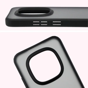 Etui Bizon Case Angelo do Xiaomi Redmi Note 15 Pro 5G przydymione z czarną ramką