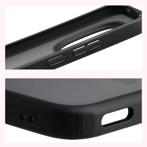 Etui Bizon Case Angelo do Xiaomi Redmi Note 15 Pro 5G przydymione z czarną ramką