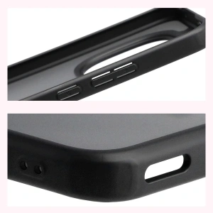 Etui Bizon Case Angelo do Xiaomi Redmi Note 15 Pro+ Plus 5G przydymione z czarną ramką