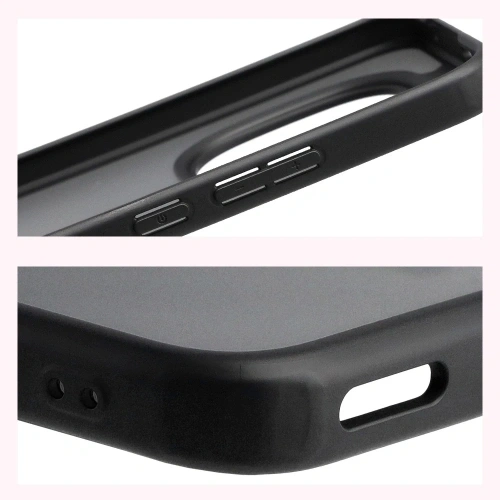 Etui Bizon Case Angelo do Xiaomi Redmi Note 15 Pro+ Plus 5G przydymione z czarną ramką