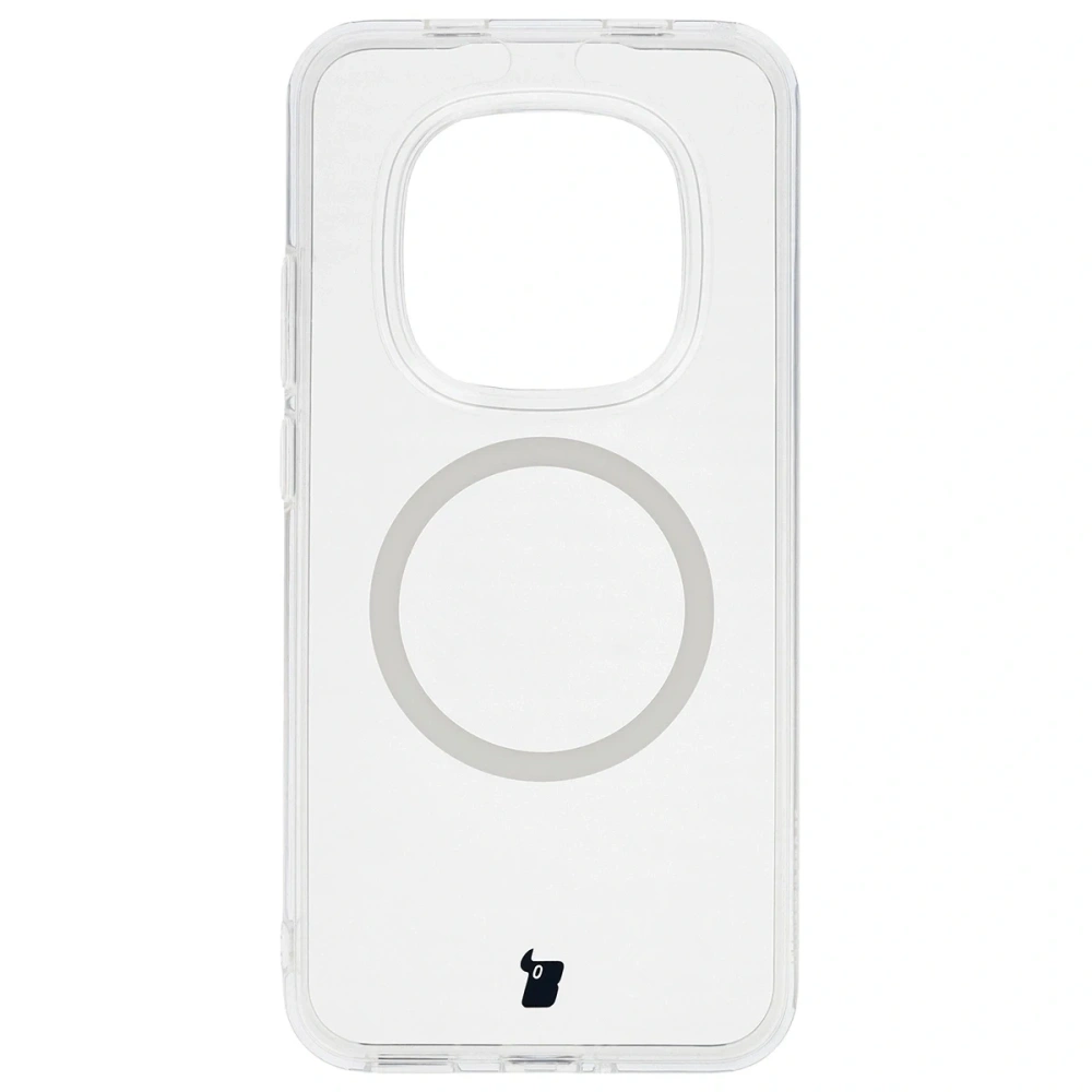 Etui z pierścieniem magnetycznym Bizon Case CrystalO do Xiaomi Redmi Note 15 Pro 5G przezroczyste