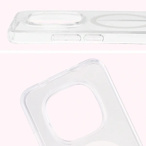 Etui z pierścieniem magnetycznym Bizon Case CrystalO do Xiaomi Redmi Note 15 Pro 5G przezroczyste