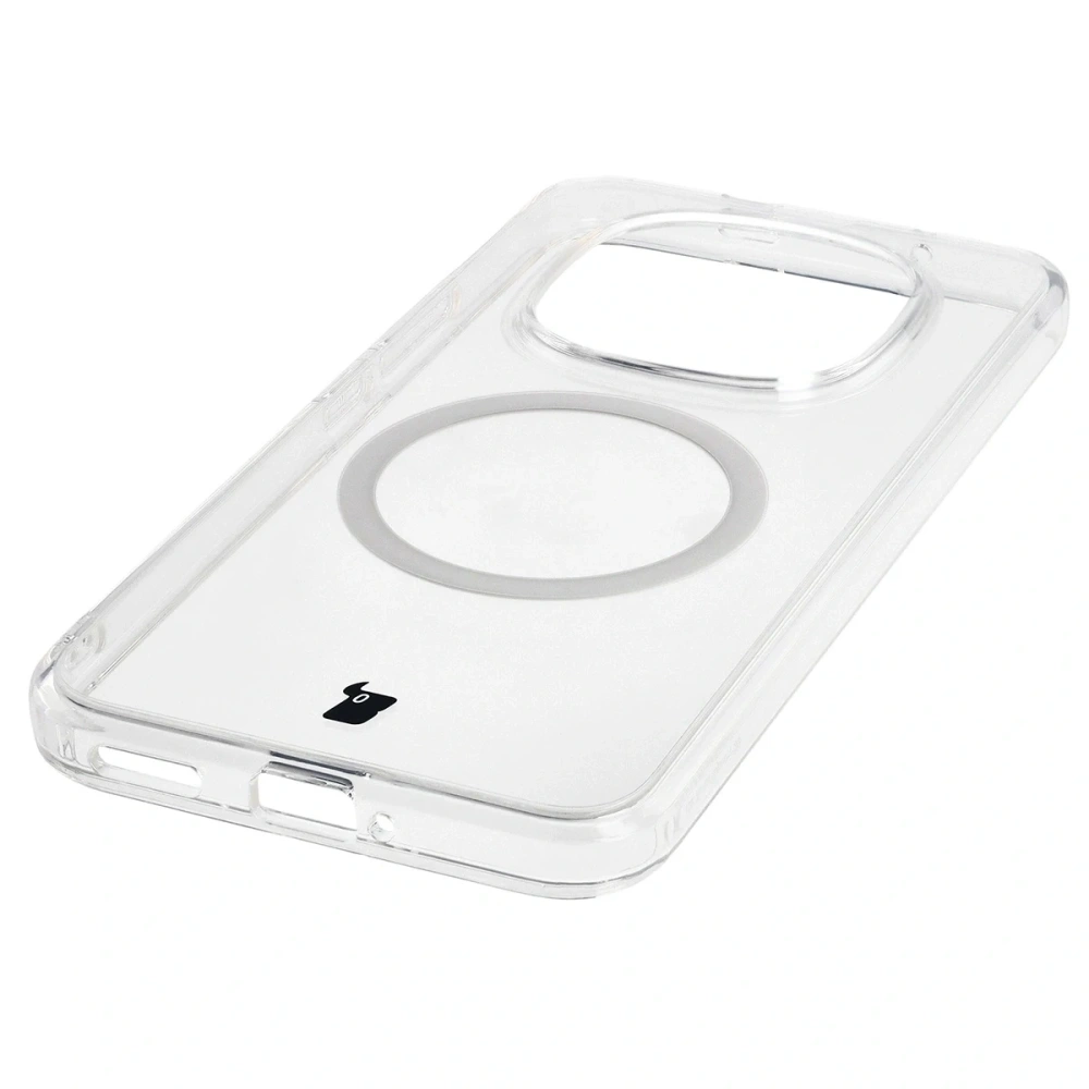 Etui z pierścieniem magnetycznym Bizon Case CrystalO do Xiaomi Redmi Note 15 Pro+ Plus 5G przezroczyste