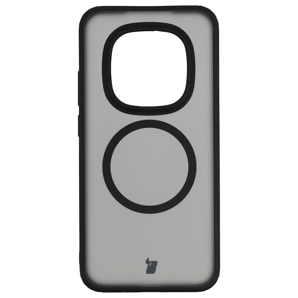 Etui z pierścieniem magnetycznym Bizon Case MatteO do Xiaomi Redmi Note 15 Pro 5G przydymione-czarne